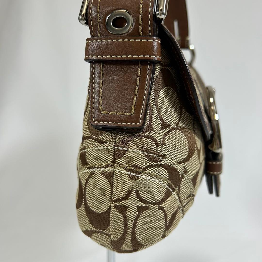 【極美品】コーチ 10296 ソーホー シグネチャー ワンハンドバッグ 肩掛け