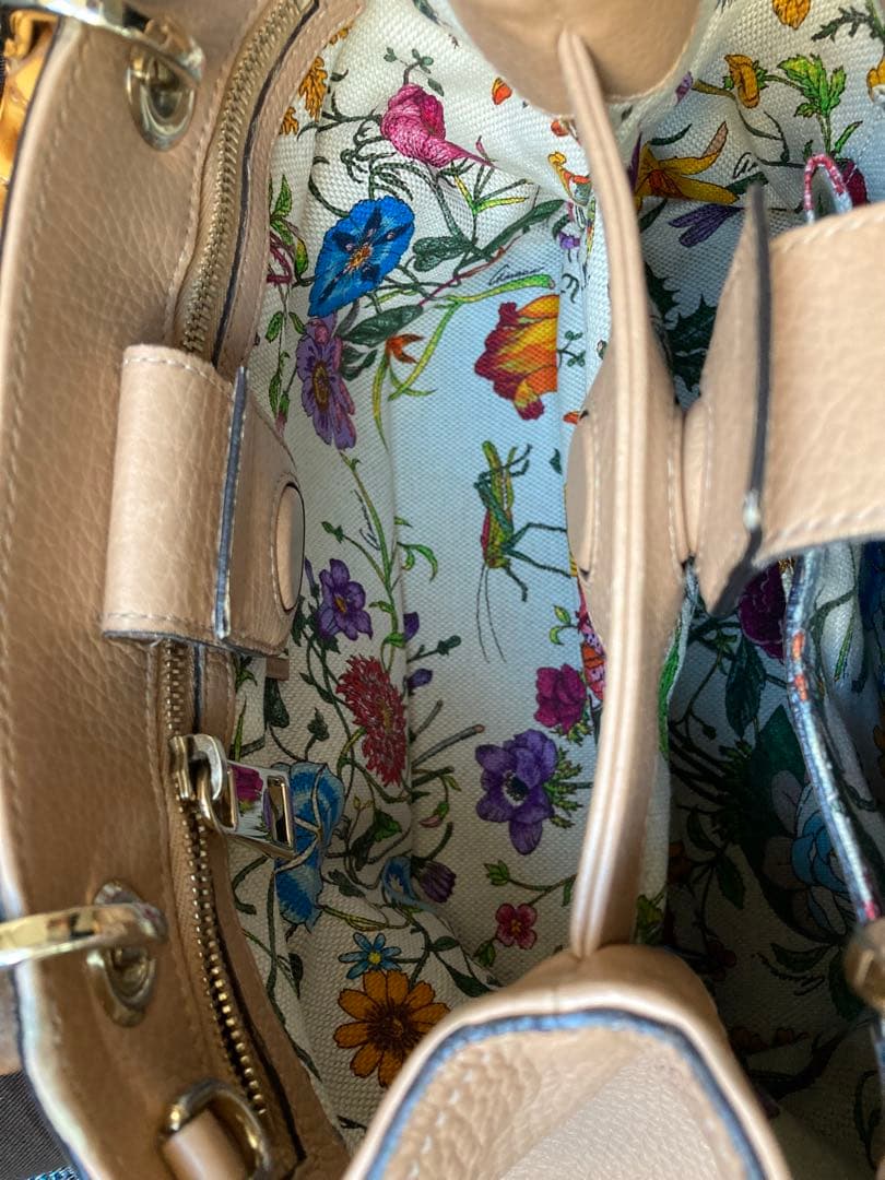 GUCCIグッチ バンブー ハンドバッグ 日本限定 フローラ 2wayベージュ