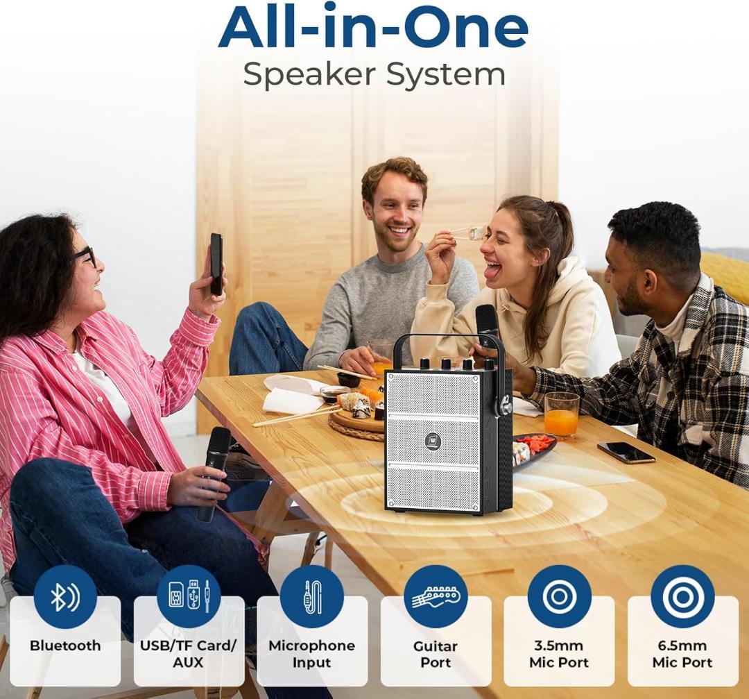 拡声器 ポータブルスピーカー 大音量 マイク イベント 会議 カラオケ エコー