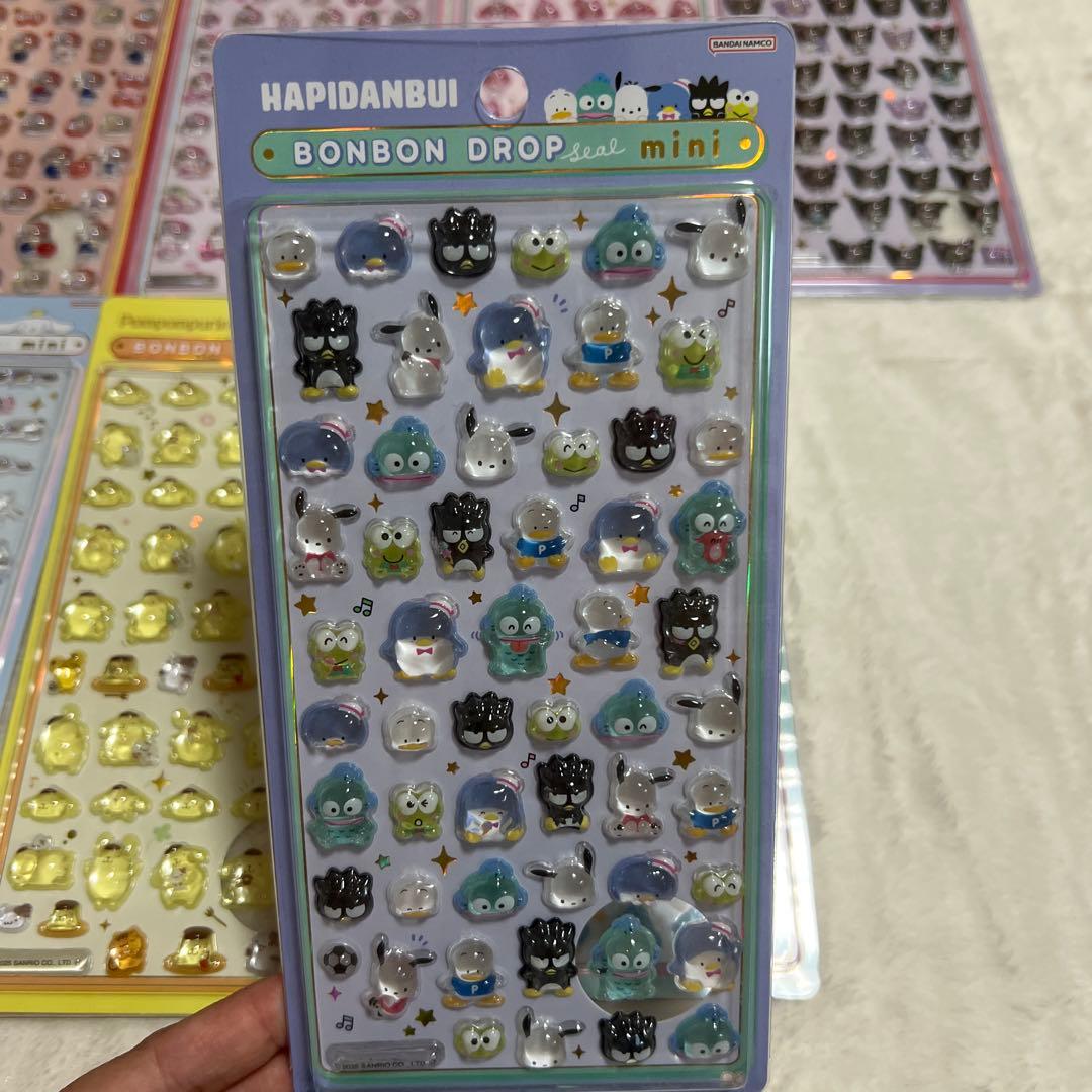 サンリオ・ボンボンドロップシールセット ミニ 8枚　値下げ可能