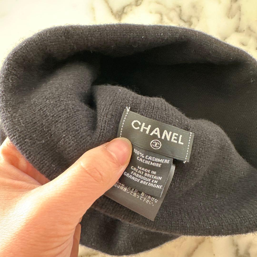 美品♪CHANEL カシミヤ ニット帽
