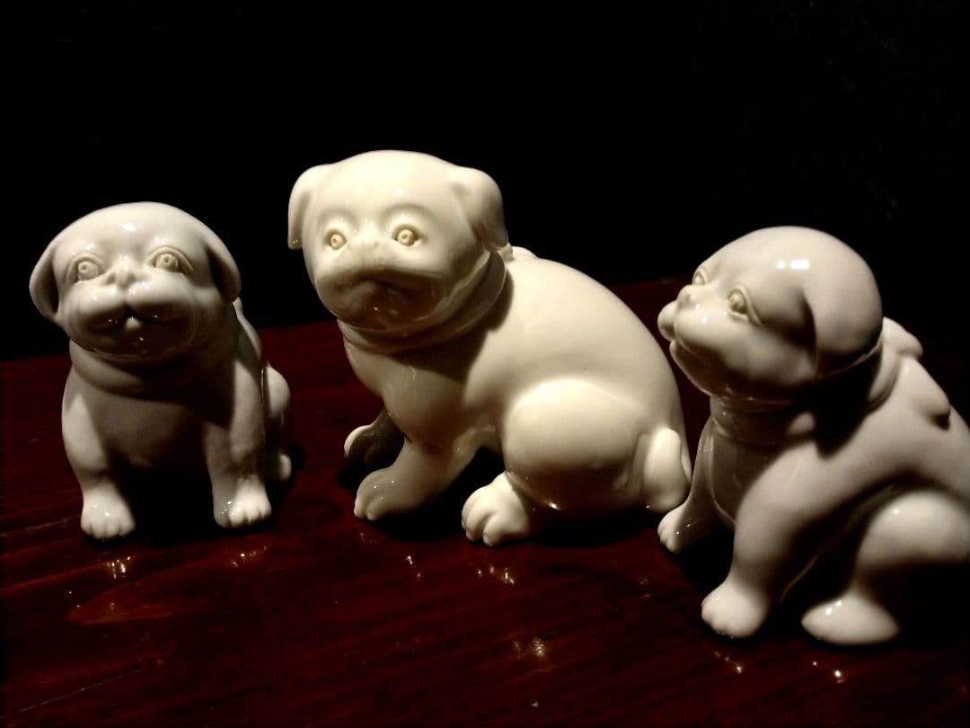 海を渡り、英国で百年以上座り続けた仔犬！明治期 平戸焼 招き猫ネコ古伊万里九谷