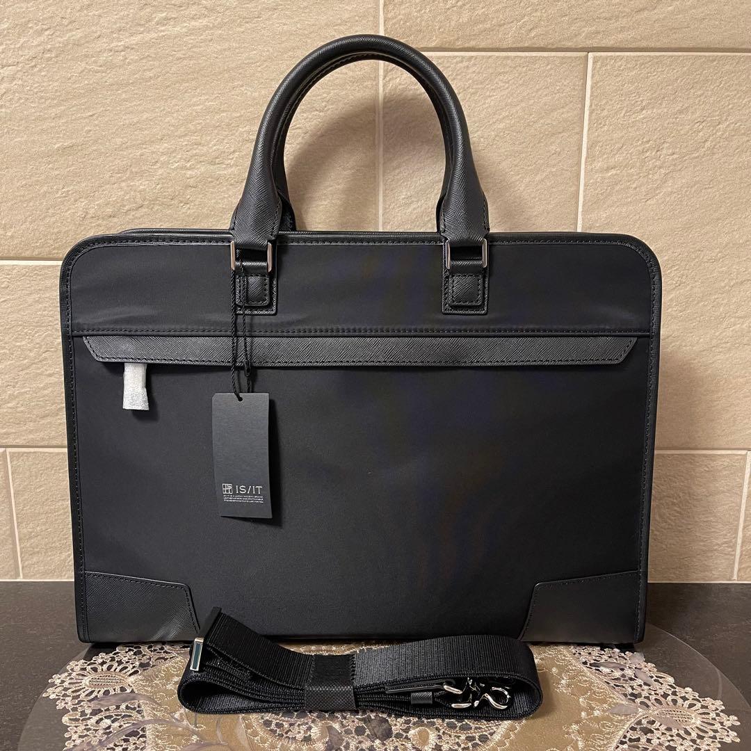 【新品】ISIT ビジネスバッグ・ショルダー　2Way　黒　31,900円