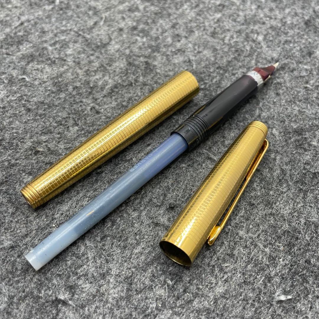 ☆PE421□パーカー75 万年筆 14KG.F. シズレ 箱付き