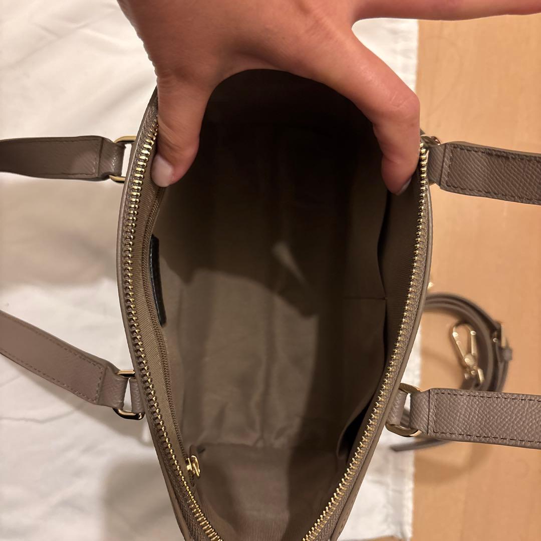 【新品未使用】FURLA 2WAY ショルダーバッグ　革 グレー