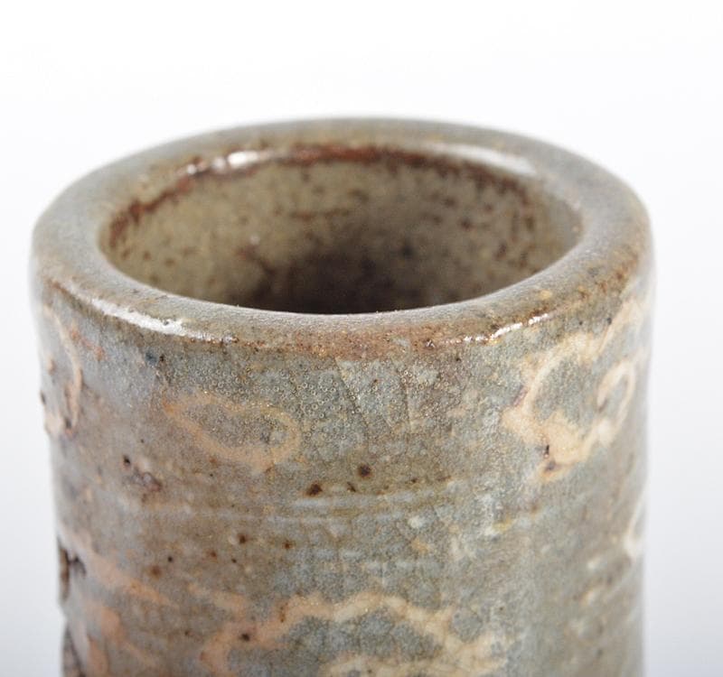 煎茶道具　青木木米　聾米造　象嵌雲鶴文　茶巾筒　時代箱 M　R4301