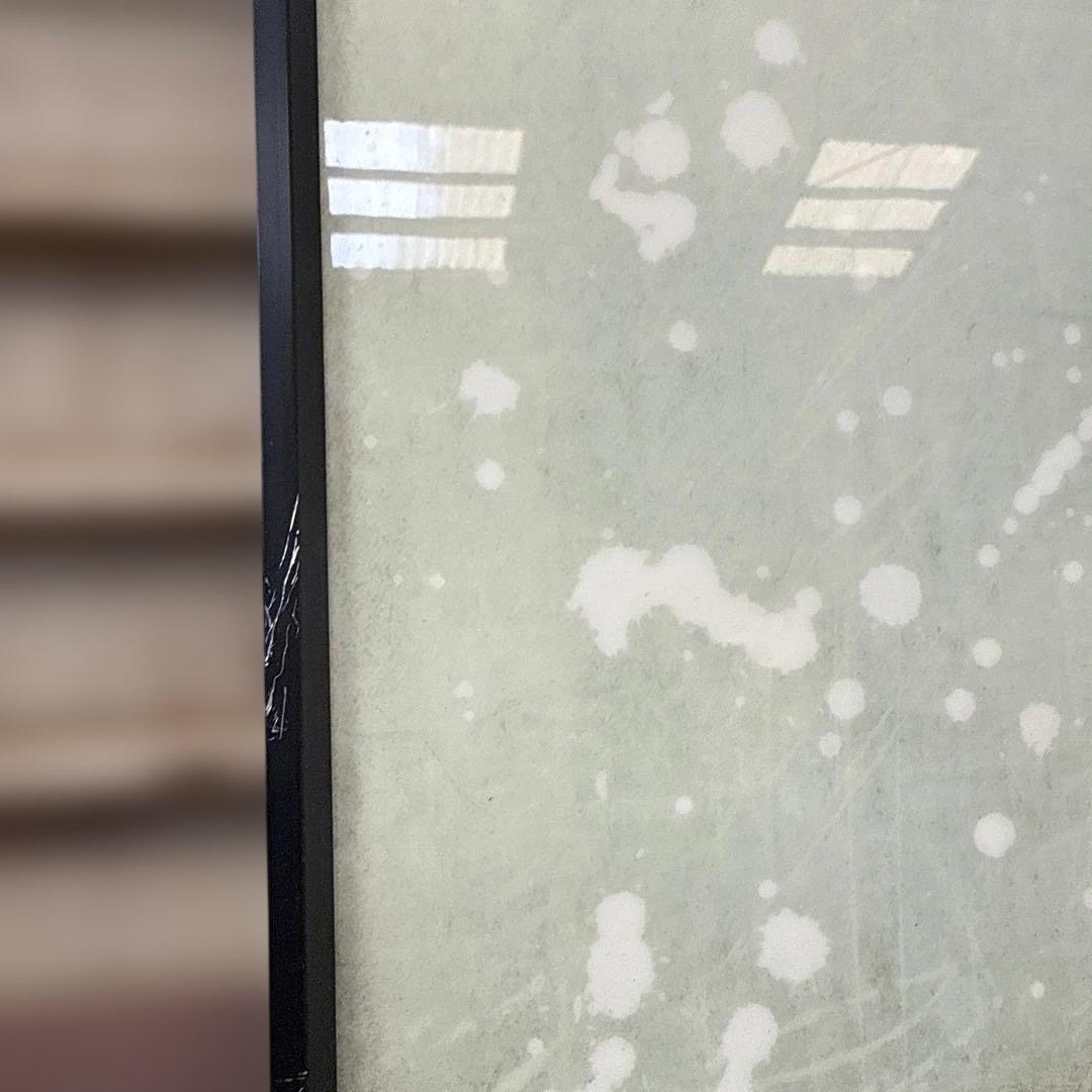 青と金の抽象画 アクリル・ガッシュ3枚セット