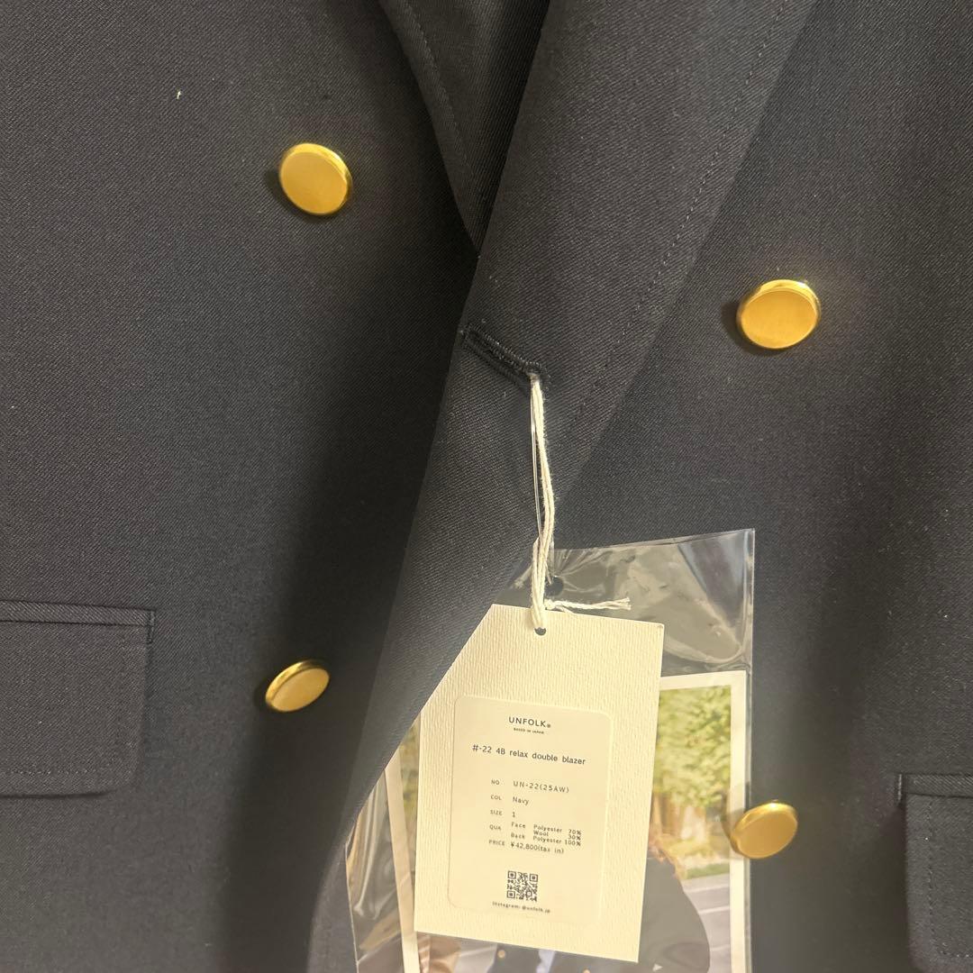 ジャケット・アウター UNFOLK 22 4B relax double blazer