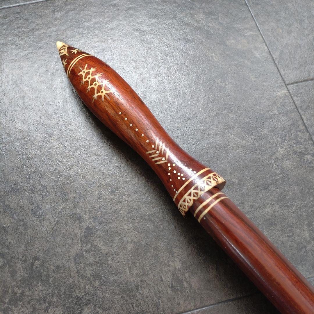 【希少 カンボジア ナイフ】大サイズ 木製 戦闘具 オブジェ 木彫 工芸品