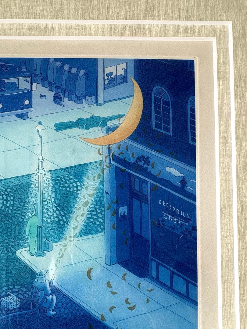 小浦昇 版画 サイン入り CROCODILE SHOP 57/150 銅版画