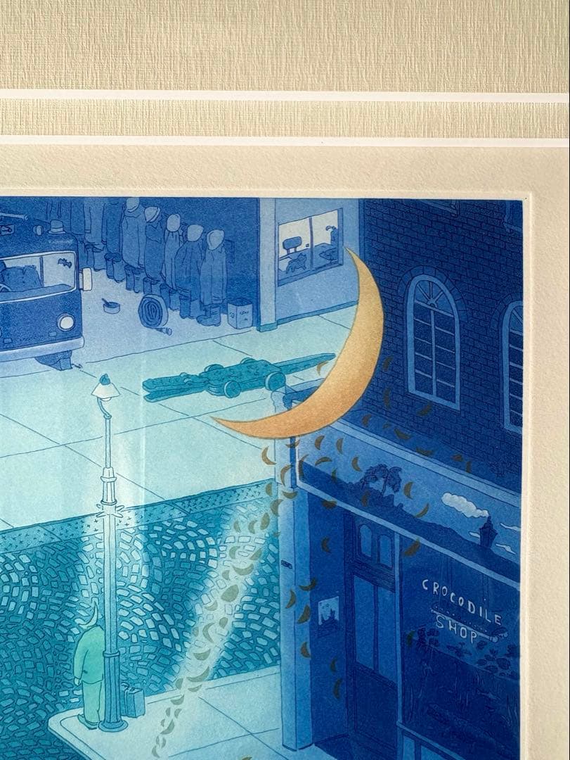 小浦昇 版画 サイン入り CROCODILE SHOP 57/150 銅版画
