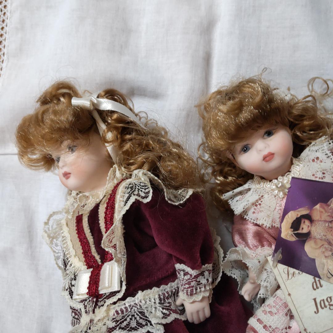 人形　2体　イタリア製　ドール　ヴィンテージ　西洋人形　ビスクドール