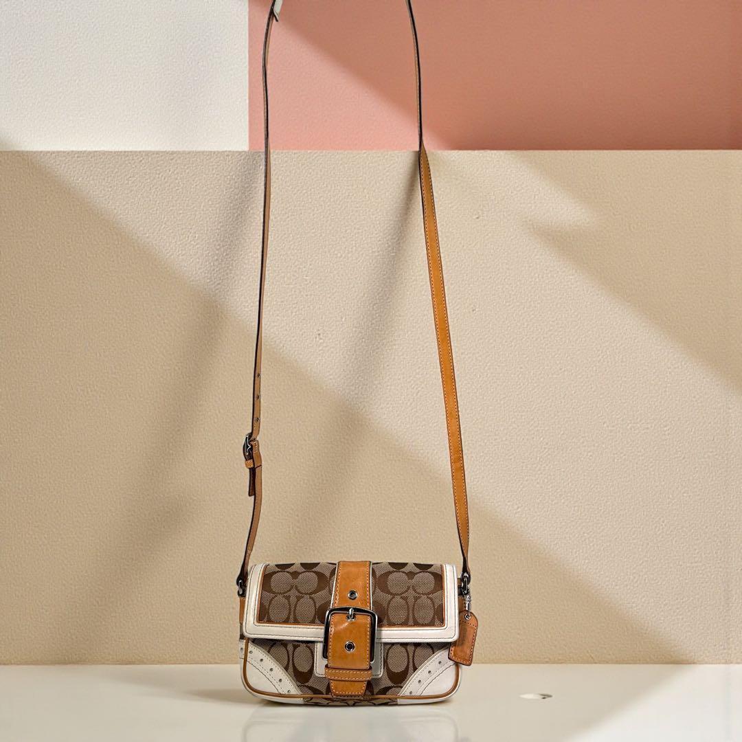 《入手困難》coach ショルダーバック ソーホー キャンバス レザー y2k
