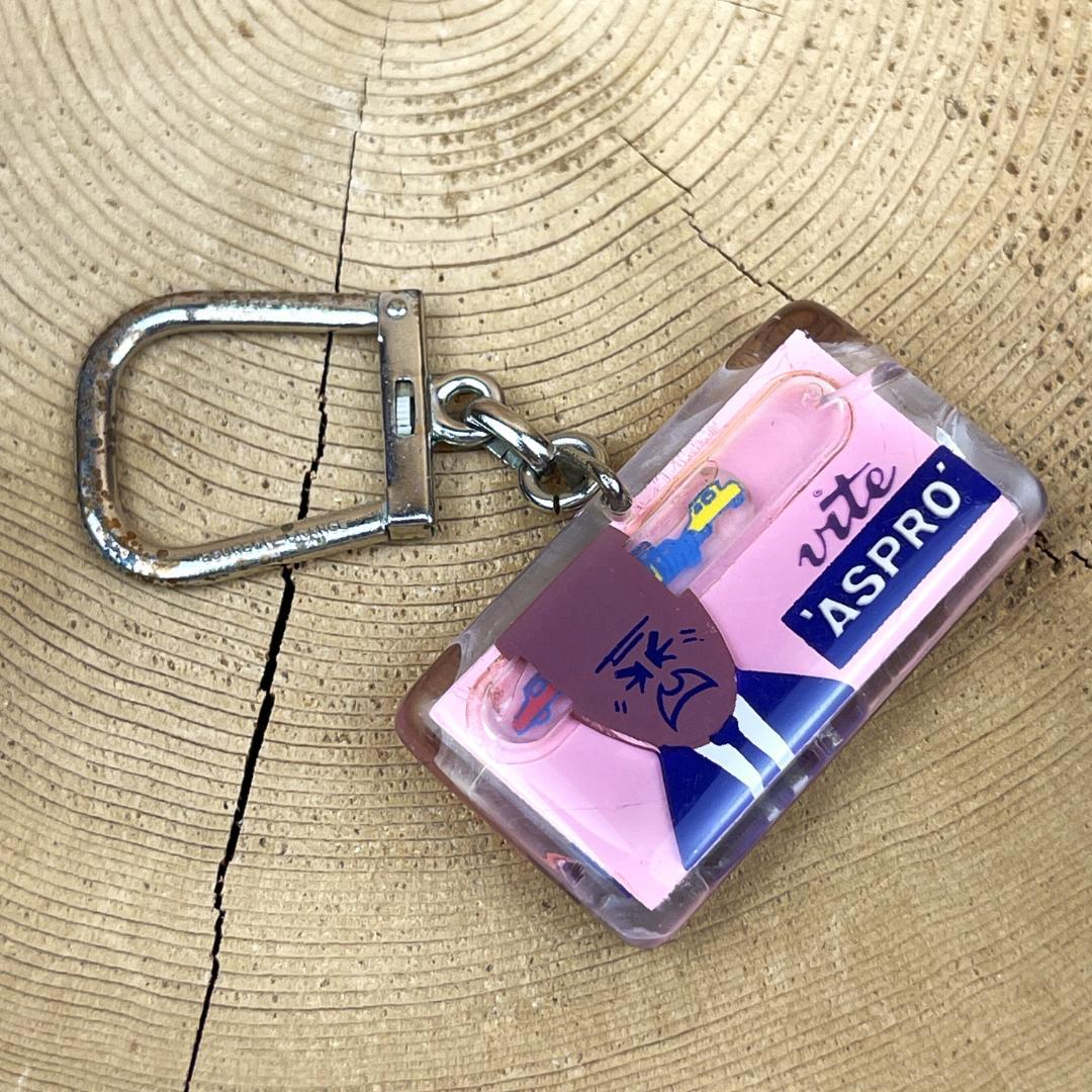 ブルボン キーホルダー ASPRO アスプロ 頭痛薬 フランス アンティーク