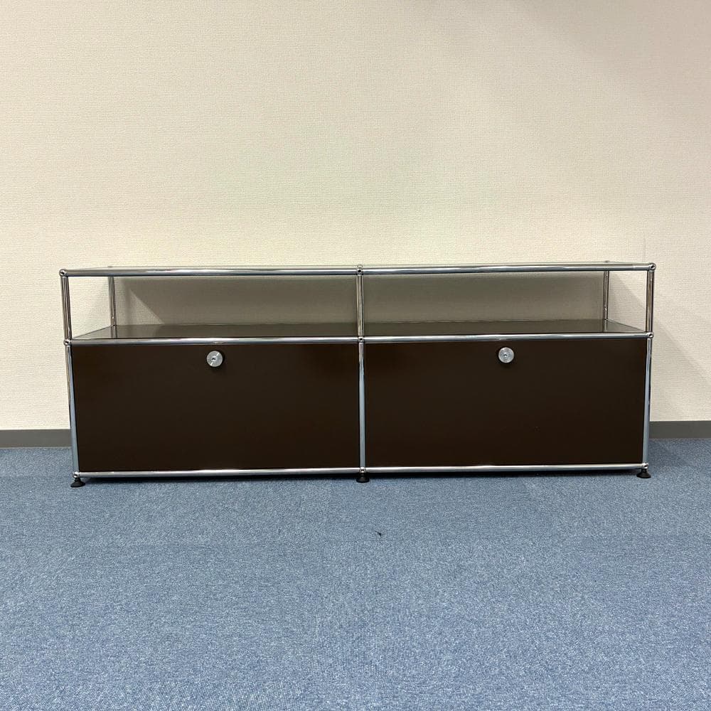 中古 USMハラー｜キャビネット リビング・テレビボード 2列2段 ブラウン