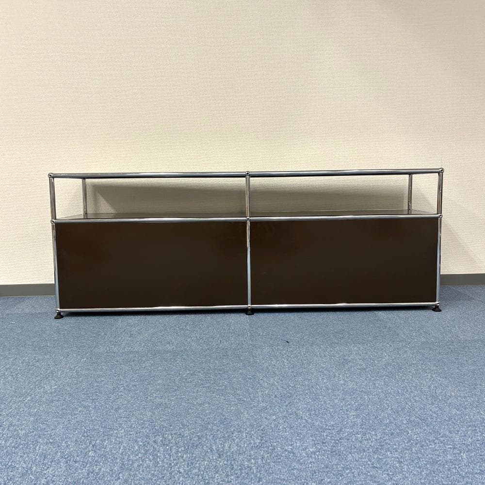 中古 USMハラー｜キャビネット リビング・テレビボード 2列2段 ブラウン