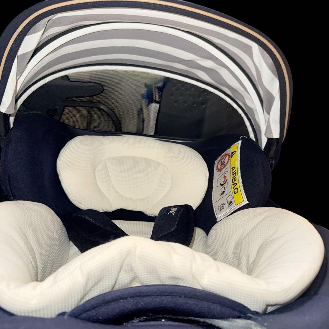 【美品】コンビ クルムーヴ スマート ISOFIX エッグショック ネイビー