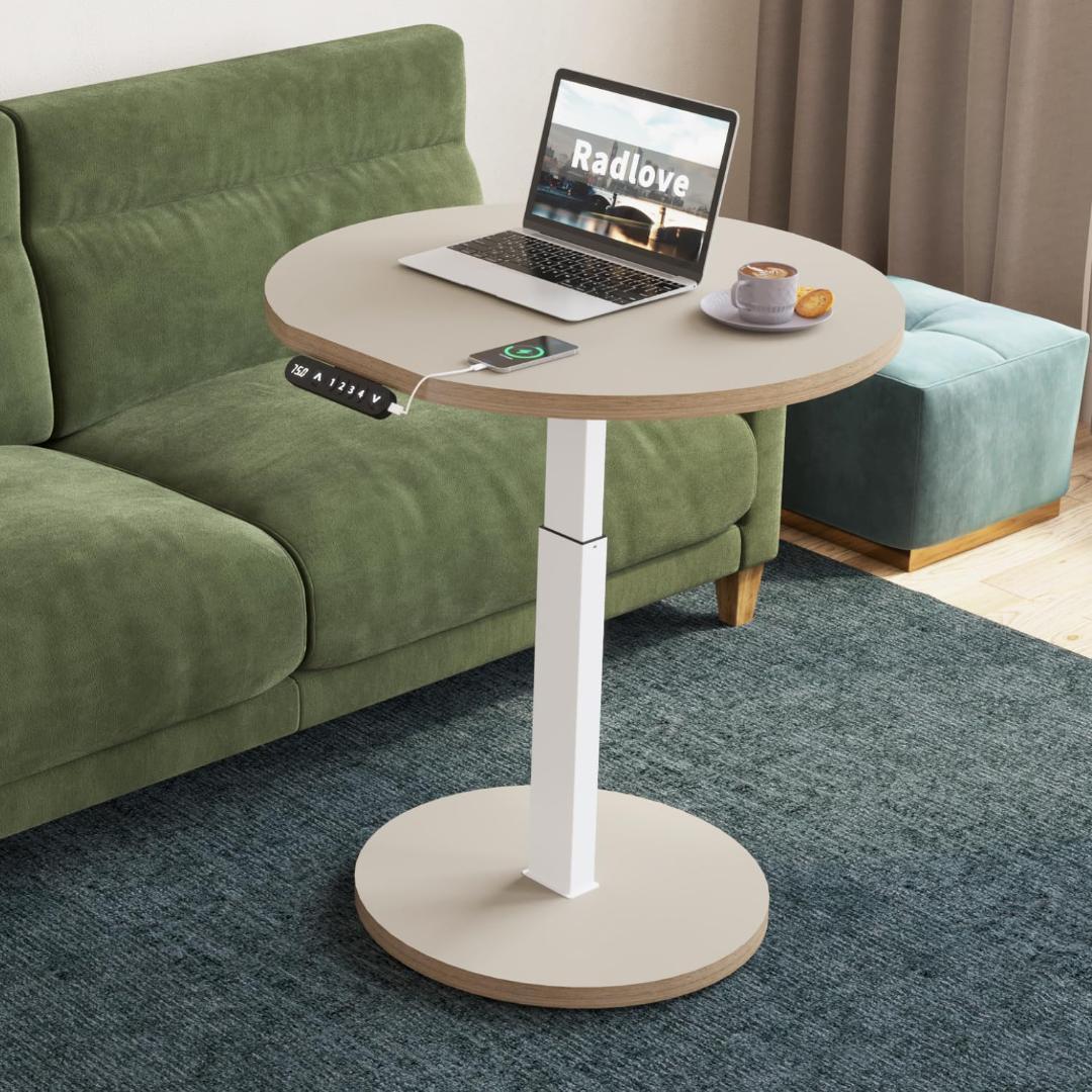 Radlove パソコンデスク 昇降デスク サイドテーブル 電動昇降式デスク