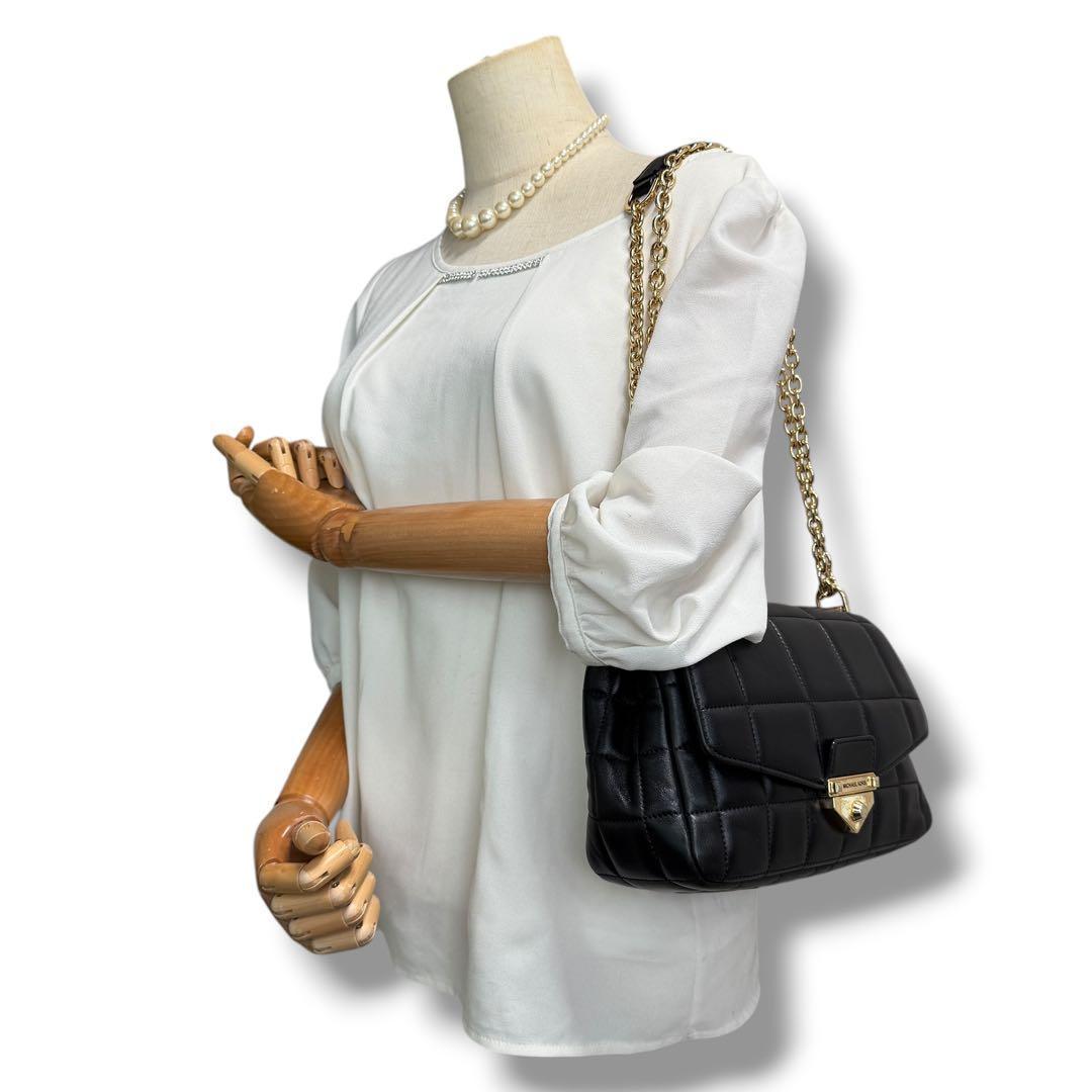 《極美品》マイケルコース チェーン ショルダーバッグ キルティング レザー