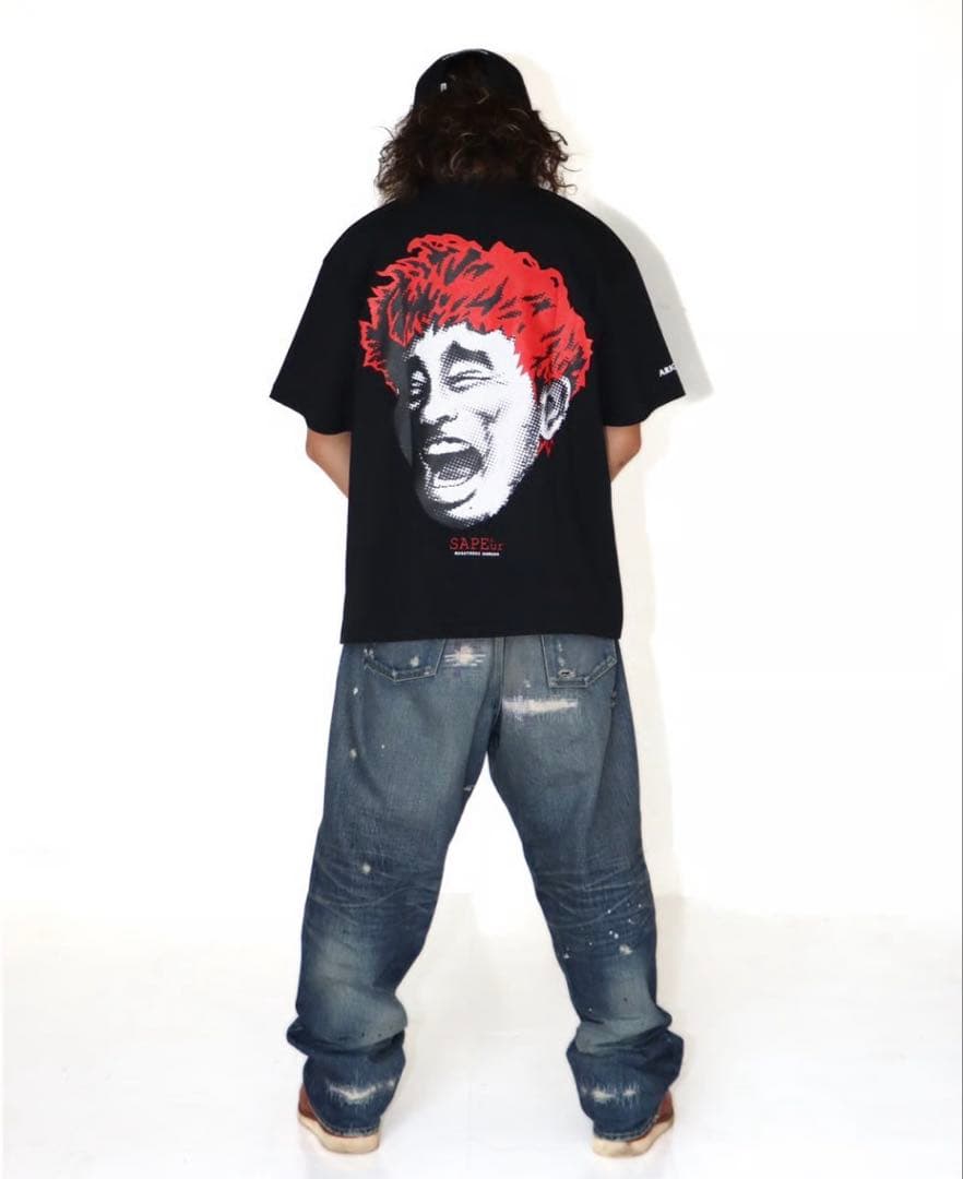 SAPEur LEGEND SMILE HEAD S/S TEE ブラックXXL