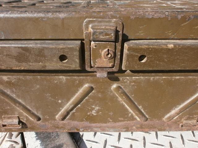 旧日本軍　将校　軍用トランク メタルケース 第5676部隊