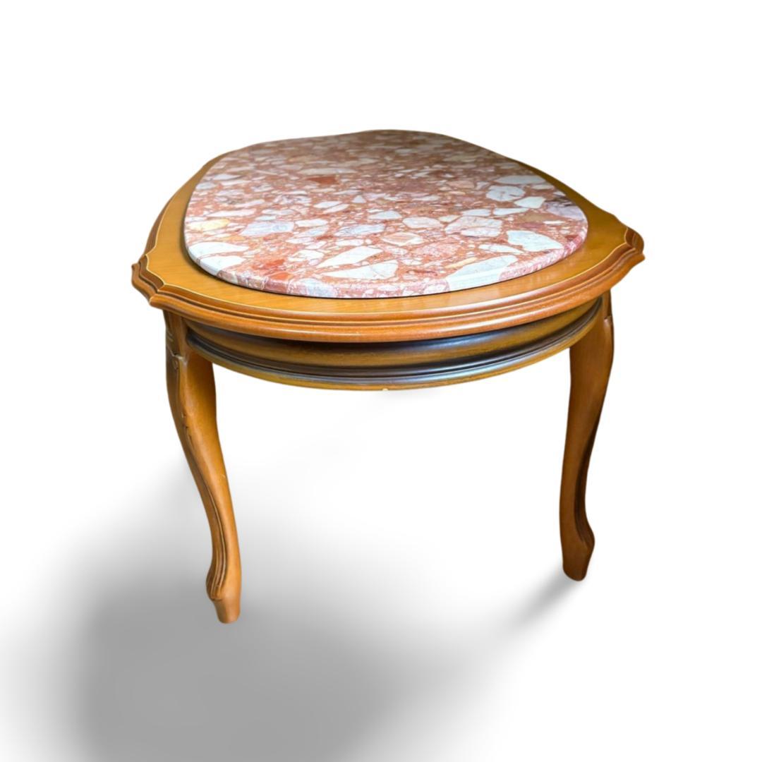 大理石 ローテーブル イタリア製 猫脚