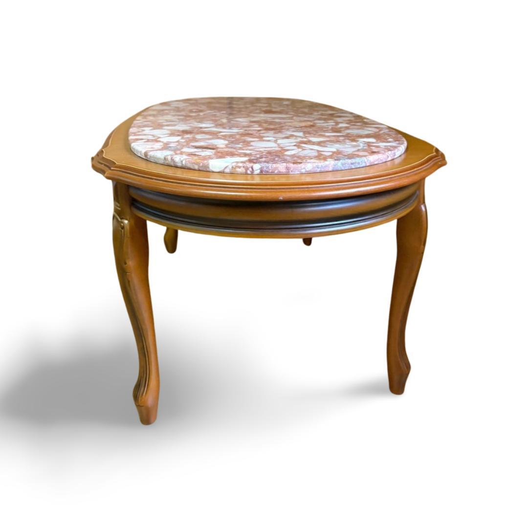 大理石 ローテーブル イタリア製 猫脚