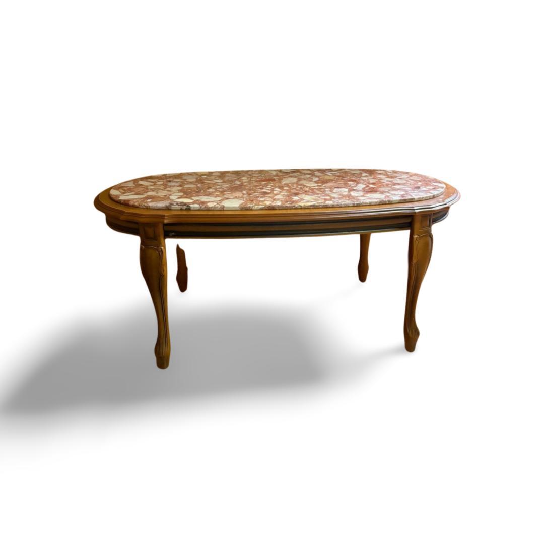 大理石 ローテーブル イタリア製 猫脚