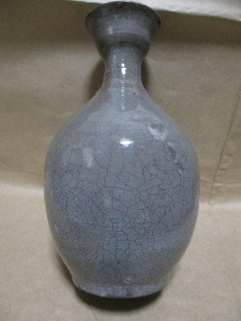 李朝　井戸釉の徳利　珍品　R3-3