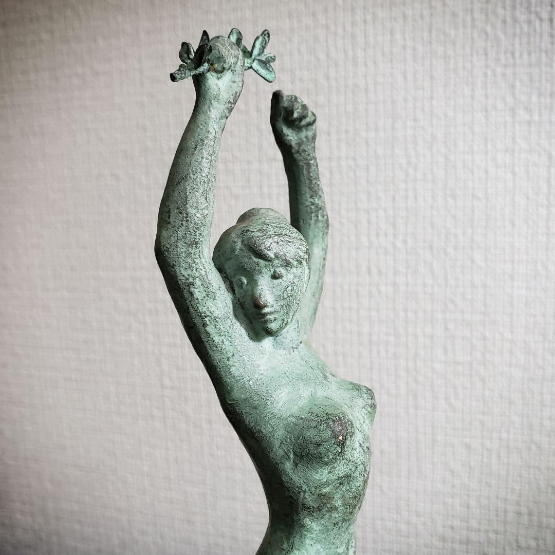 ブロンズ像　本郷新　銘　清流　裸婦　昭和　モニュメンタル　札幌　彫刻家