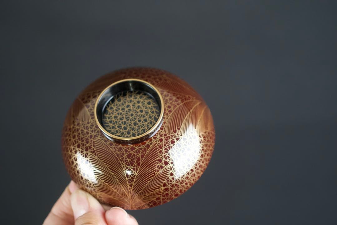 平安象彦　武蔵野椀　5客　箱付　漆器　蒔絵