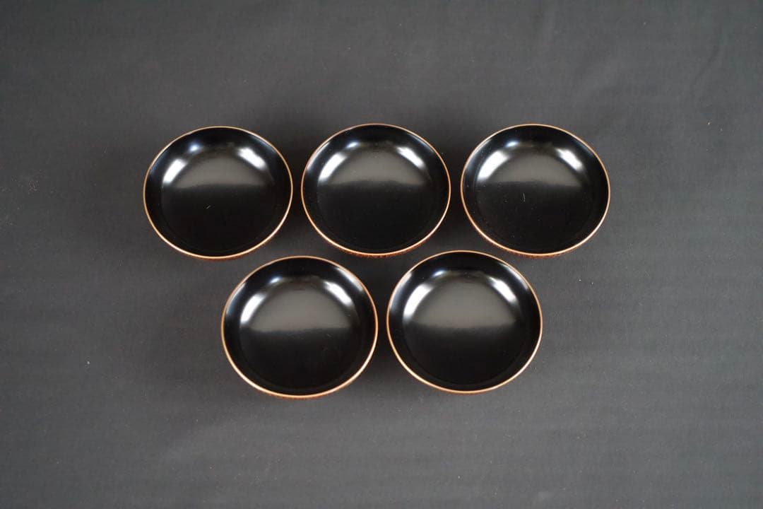 平安象彦　武蔵野椀　5客　箱付　漆器　蒔絵