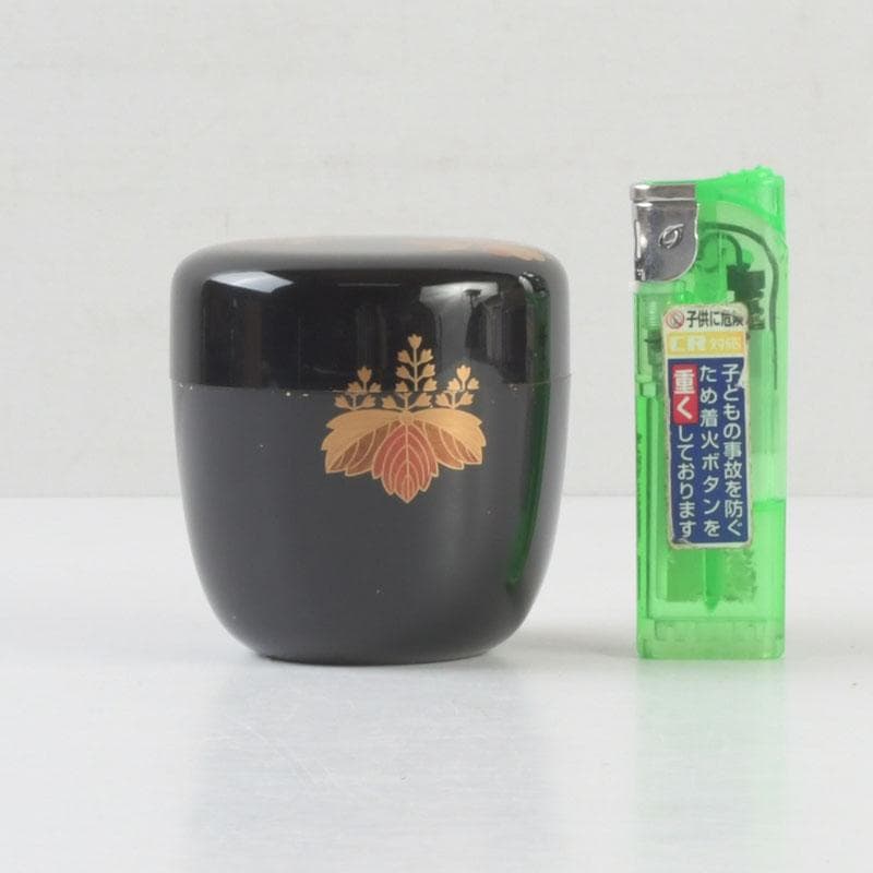 茶道具　松村建作　高台寺蒔絵　内金溜　棗　共箱　V　9287