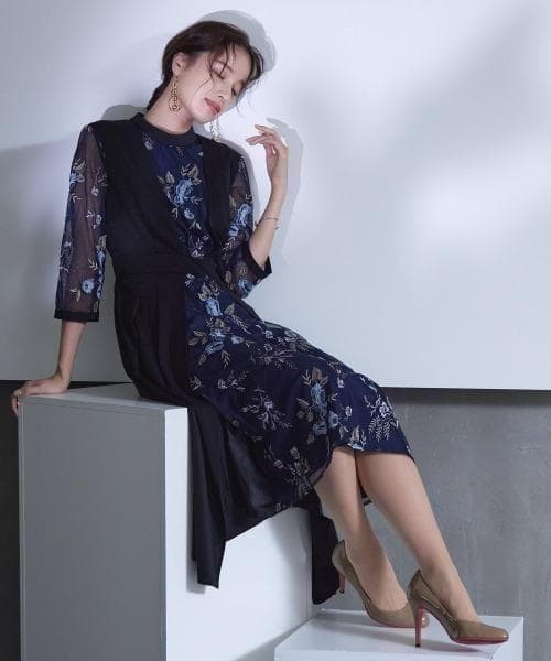 カラルス セレブ 高級 高見え 大きいサイズ 美ライン 上品 人気 フラワー 花