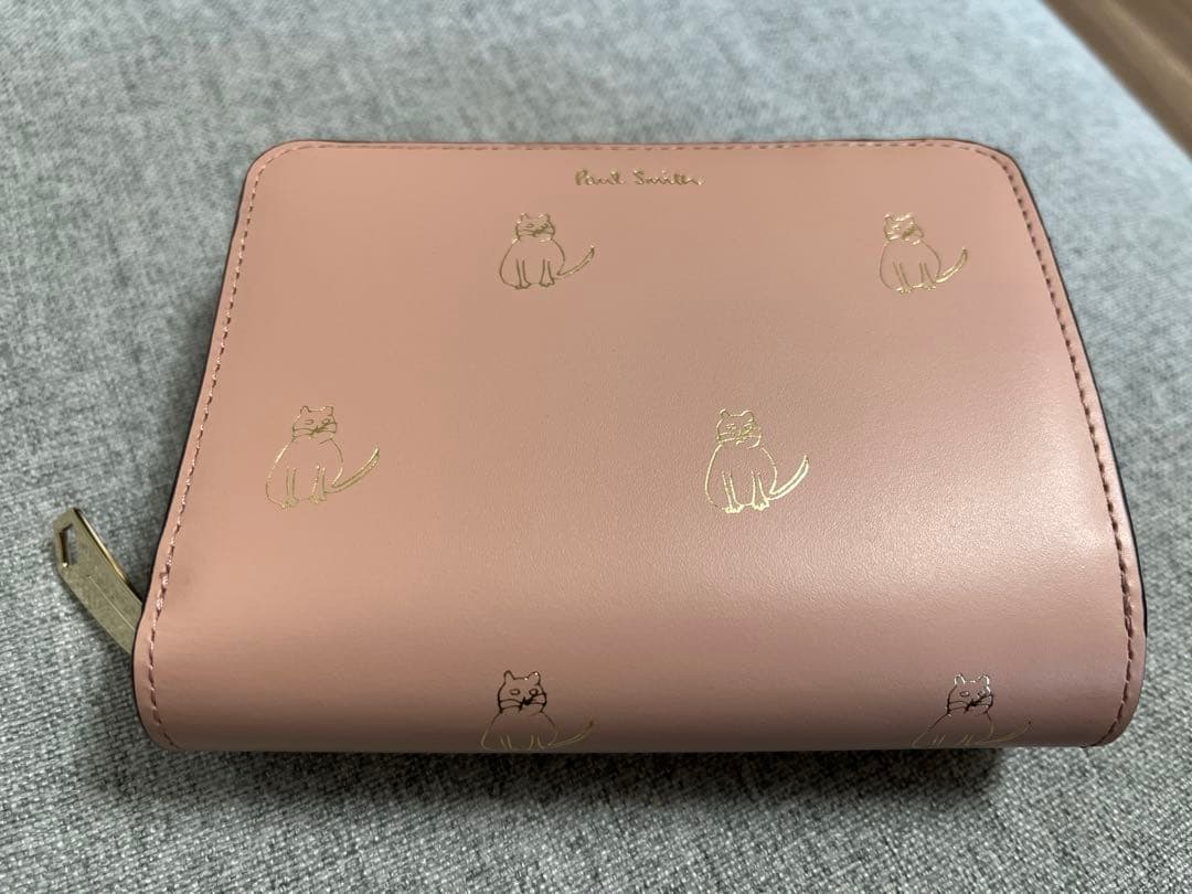 【新品】ポールスミス キャットドゥードゥル 2つ折り財布 ラウンド ピンク