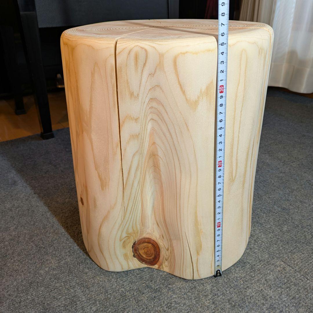 檜　切り株　丸太　椅子　スツール　 高さ約36㎝
