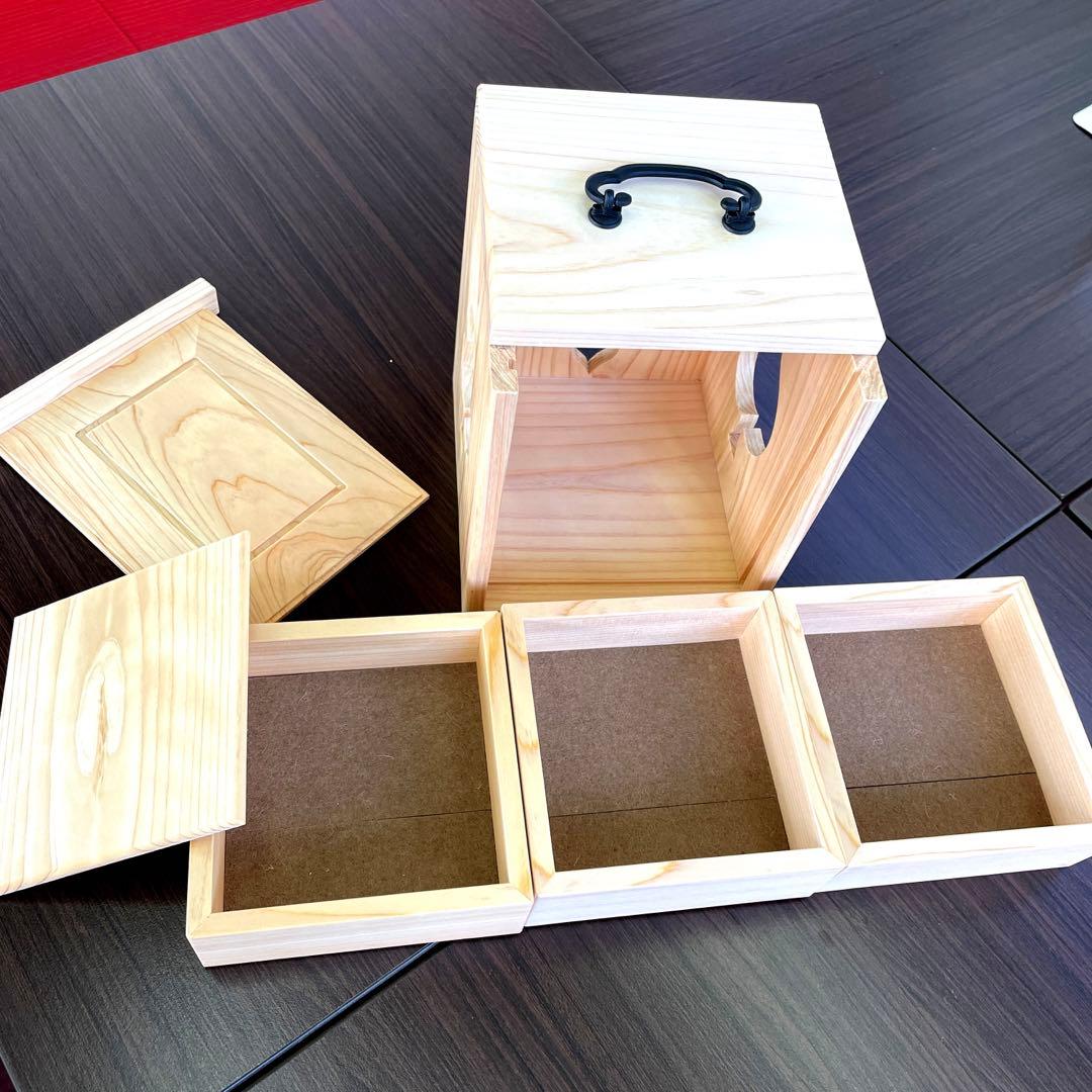 ハンドメイド*檜の遊山箱*お弁当箱* 小物入れ