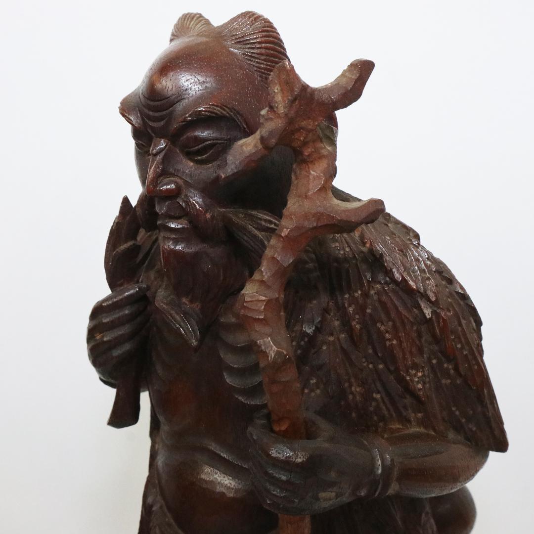 光流 長谷川喜十郎 刀 天然木 農心 仏師 28.8cm