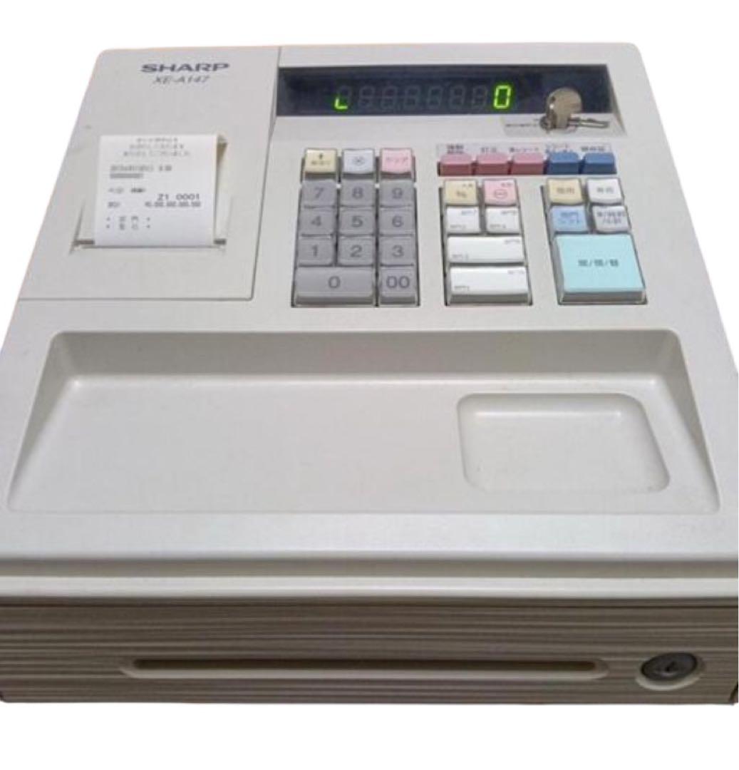【美品】SHARP シャープ レジスター XE-A147 ホワイト 中古 現状品