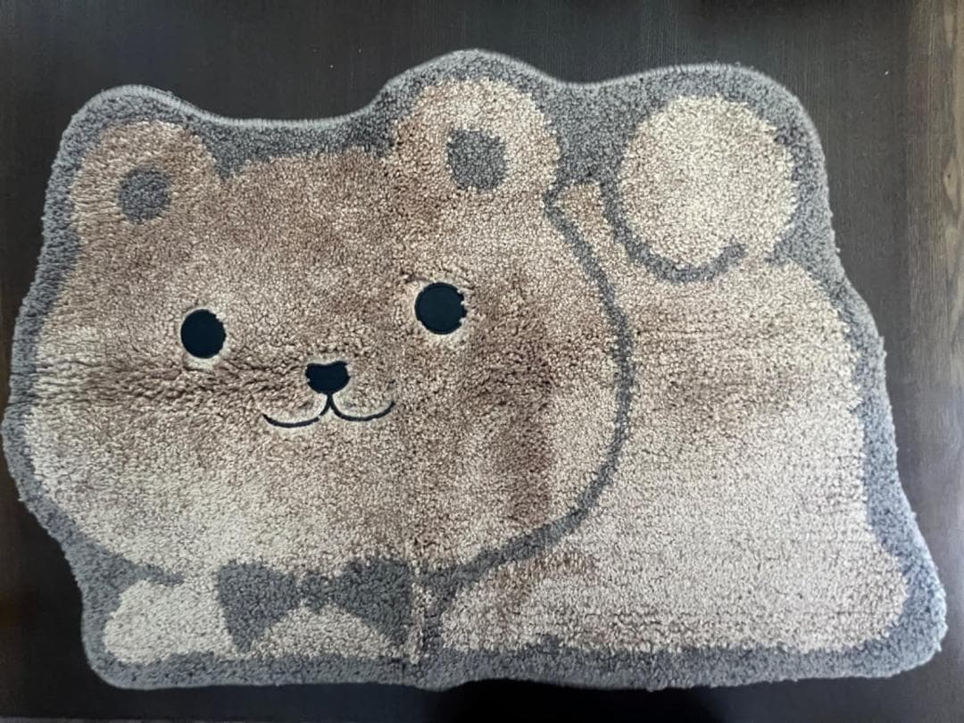 お風呂マット かわいい バスマット ひぐま おしゃれ 速乾