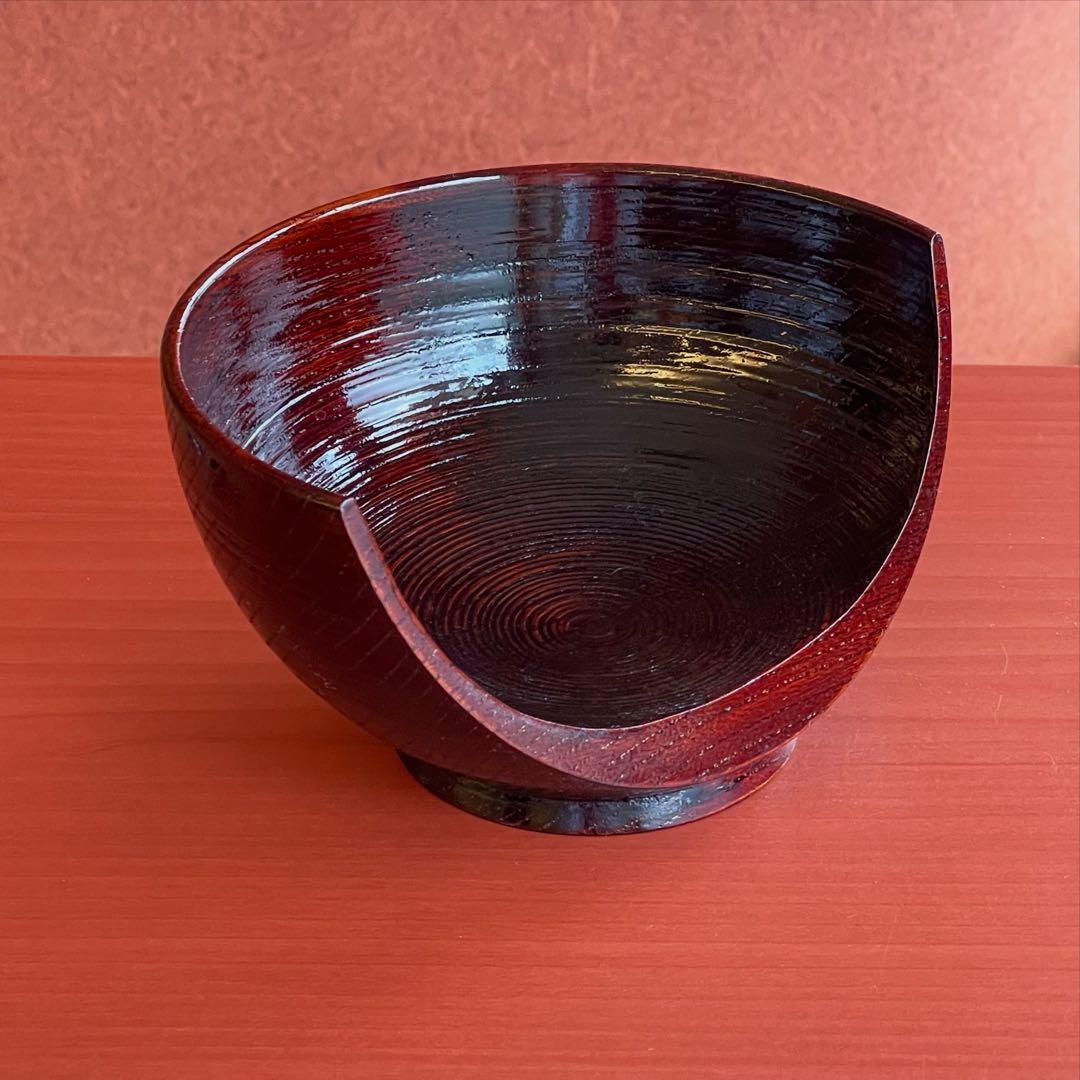 カハラ　森義文　漆器　半月椀