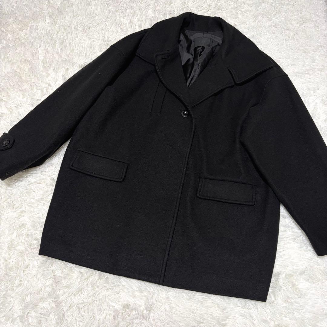 【美品】KBF スタンドカラーコクーンミドルコート