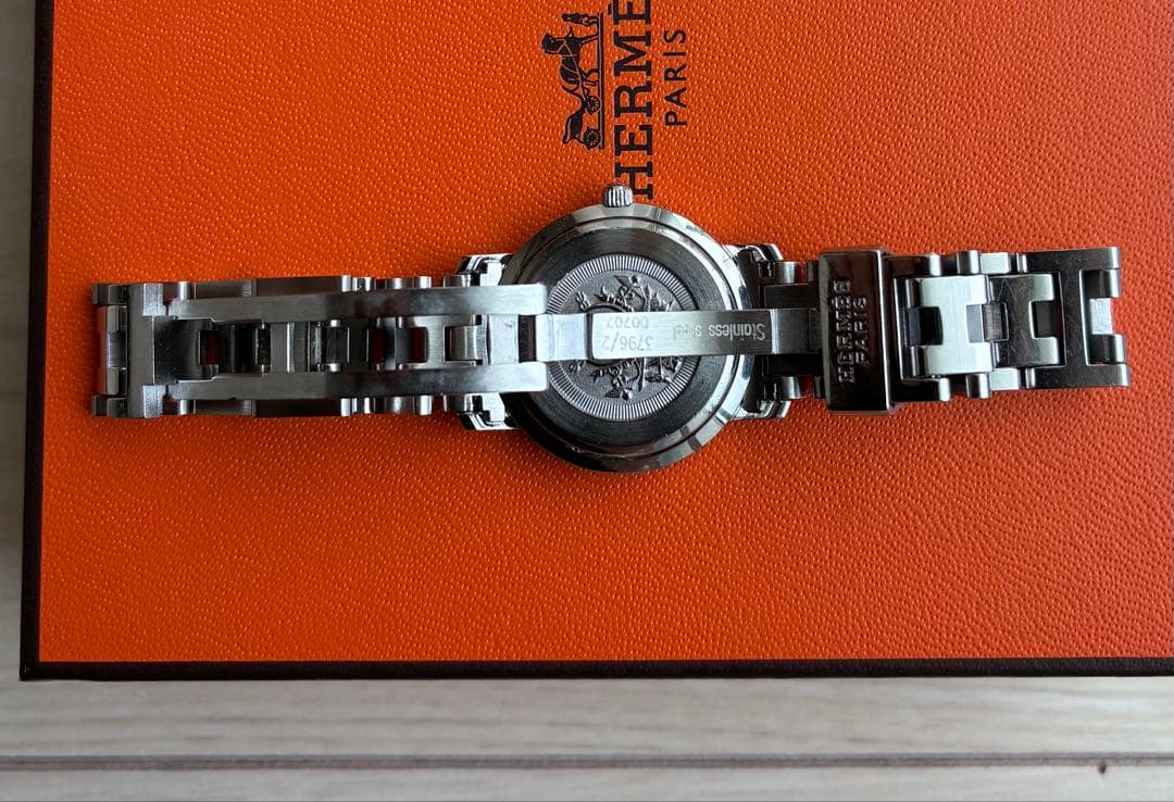 HERMES クリッパー　ナクレ ピンクシェル CL4.210 【電池交換済】