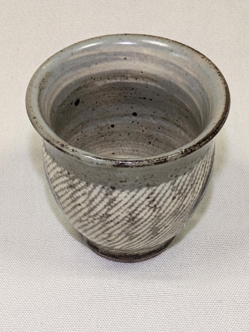 人間国宝 島岡達三 益子焼 象嵌 湯呑み