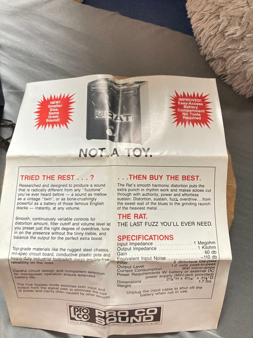 ProCo RAT 1 ギターエフェクター
