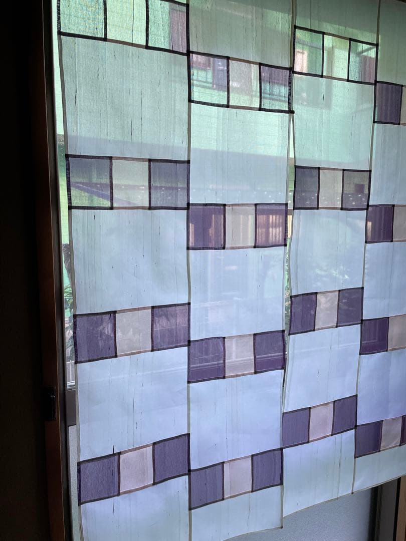 【韓国】暖簾、のれん、間仕切り、ポジャギ、オクサ、絹、ハンドメイド