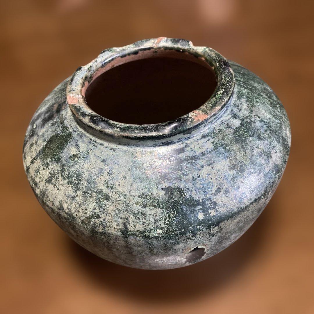 緑釉壺　中国発掘品