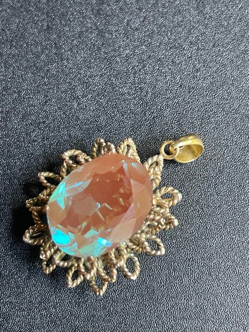 ⬇️【希少】アンティーク　大粒サフィレット　ペンダントトップ　ネックレス　リメイク