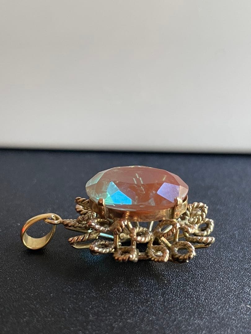 ⬇️【希少】アンティーク　大粒サフィレット　ペンダントトップ　ネックレス　リメイク