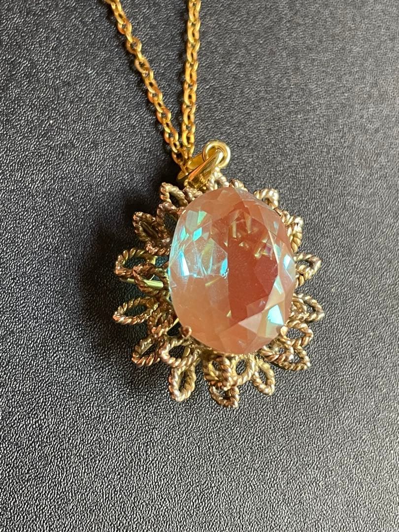 ⬇️【希少】アンティーク　大粒サフィレット　ペンダントトップ　ネックレス　リメイク